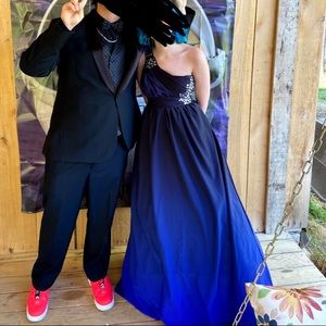 Black & Blue Prom Dress